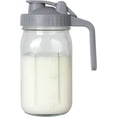 thumbnail image 1 of Pichet en Verre pour Lait Maternel 32 Oz, Contenant de Rangement à Grand Ouverture avec Couvercle Rabattable, 1 of 4