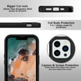 thumbnail image 3 of Nalacover for iPhone 14 Pro Max 6.7 inch Slim Case,Stylish Triple Layer Protection Hard PC + Soft TPU Silicone Hybrid Shockproof Camera Lens Protective Anti-drop Fit Back Phone Cover.Black, 3 of 6