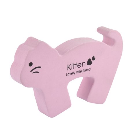 - Cartoon Kitten Shape Finger Protector Door Stopper Safety Guard Pink