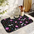 thumbnail image 3 of Washable Rubber Colorful Floral Dish Drying Mats for Kitchen Counter Home Large Coffee Bar Pad Accessories and Decor for Utensils Stemware 19.5''x12'', 3 of 7
