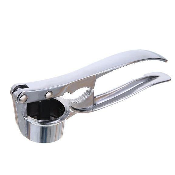 GOOHOCHY  Stainless Steel Garlic Press Kitchen Supplies Masher Pounder Mincer Silver