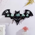 thumbnail image 7 of Gothic Bat Shelf Black Wooden Wall Mounted Crystal Shelf Display 14.9x7.8in, 7 of 7