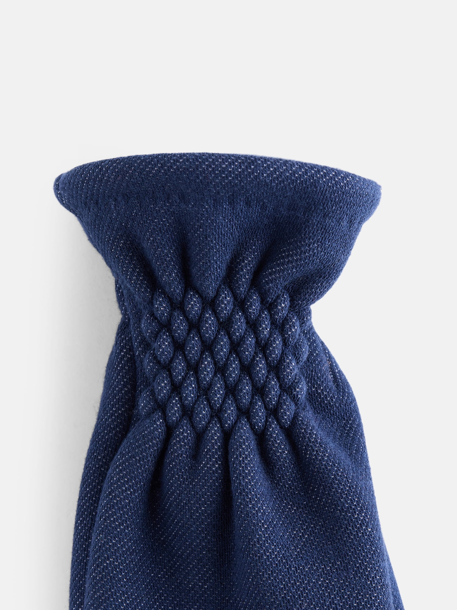 Time and Tru Women's Knit Gloves with Quilted Cuffs, Denim Blue, One Size