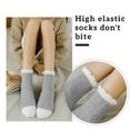 thumbnail image 4 of Plush Socks Women Soft Warm Middle Tube Floor Sock Slipper Sleep Stockings for Autumn Winter, Gray, 4 of 10