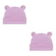 thumbnail image 4 of Minnieouse Gorro para recién nacido, gorros multifuncionales cálidos para niñas y niños, accesorios para gorro infantil, gorros elásticos Púrpura claro 2Conjunto, 4 of 6