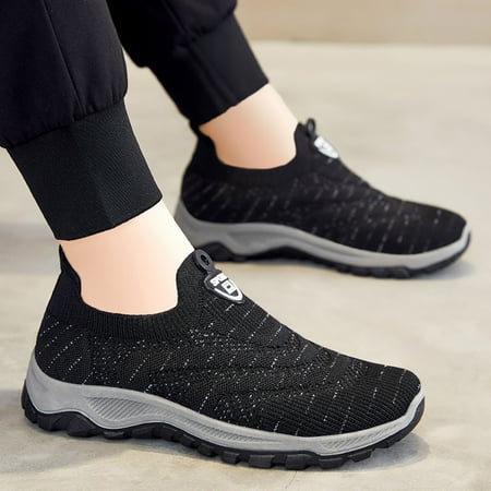 

dmqupv Men Sneakers Size 7.5 Fashion Summer And Autumn Men Soccer Shoes High Cleats Training Sport Football Sneakers Black 9