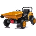 thumbnail image 3 of Joyracer 24V Ride Ons, Metal Frame Ride on Dump Truck with Remote, Bluetooth, Dump Bed, Shovel, Power Car Wheels for Toddlers, Yellow-A, 3 of 12