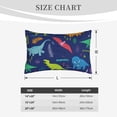 thumbnail image 6 of Bingfone Dinosaurs Adventure With Palms And Tropical Leaves Standard Size Pillowcase, Long Staple Pure Cotton Envelope Closure Pillow Cover,14"X20", 6 of 9