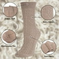 thumbnail image 2 of YooGuoGuo Pack of 5 Womens Wool Socks Winter Warm Thick Knit Soft Vintage Casual Crew Boot Socks Gifts, 2 of 6