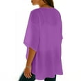 thumbnail image 5 of Daiosportswear Women'S Chiffon Kimono Loose Casual Open Front Cover Ups,Cover-Up for Women Purple M(M), 5 of 8