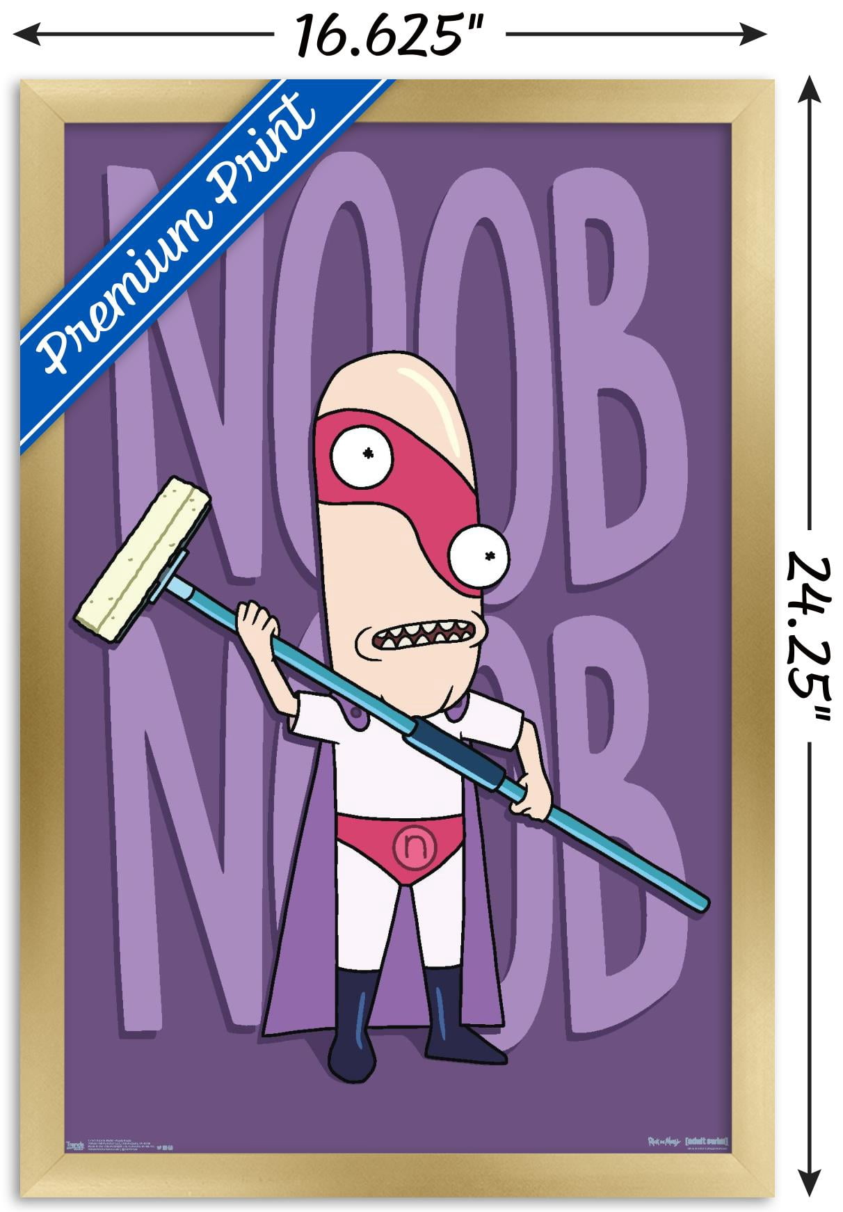Rick And Morty - Noob Noob Wall Poster, 14.725" x 22.375", Framed