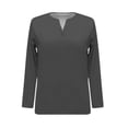 thumbnail image 6 of Awdenio T Shirts for Man Casual Long Sleeve Shirts Comfortable V Neck Solid Color Classic Tops Dressy Big and Tall Shirt Clothes, 6 of 7