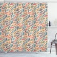 thumbnail image 1 of Ambesonne Boho Shower Curtain, Abstract Feather Wave, 69"Wx84"L, Multicolor, 1 of 3