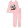 thumbnail image 5 of FOR U DESIGNS Pink Koala Pajama Sets for Women 2 Piece Long Sleeve and Pants Size 3XL Lounge Sleepwear Set Long Crew Neck Tops for Women Jogger Loungewear Winter, 5 of 6