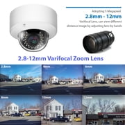 GW Security IP 5MP HD 1920P 2.8-12mm Varifocal Zoom 1080P Weatherproof Dome PoE Security IP Camera