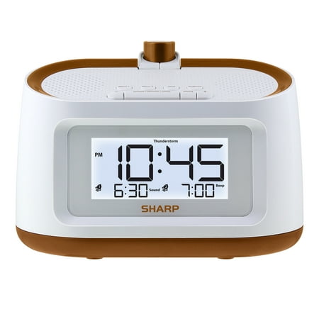 Sharp Projection Alarm Clock with Soothing Nature Sounds, SPC585