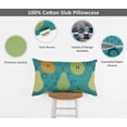 thumbnail image 4 of Vargottam Lumbar Pillow Cover - Decorative Pillow Covers 24x14 Inches, Printed Teal Blue Theme Pillowcase, Decorative Lumbar Cushion Covers, 4 of 4