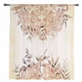 thumbnail image 2 of Persian Pattern Watercolor Leaves Tulle Curtains for Living Room Bedroom Modern Chiffon Sheer Voile Kitchen Window Curtain, 2 of 7