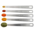 thumbnail image 4 of Bewildely Paquete de 5 cucharas medidoras de acero inoxidable, cucharas de cocina con mango largo, herramientas de medida, restaurante, cabeza redondeada Type3 NO3 Bewildely  HA2431-00B, 4 of 6