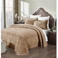 thumbnail image 4 of Better Trends King Sham Pillowcase For king Bedspread 100% Cotton 1 Pack 20" x 36" Ultra Soft Waffle Weave Medallion Design Decorative Case Covers for Bed Heirloom Collection (Tan), 4 of 5