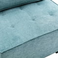 thumbnail image 3 of Williamspace Accent Sofa Chair,Upholstered Leisure Lazy Chair,Modern Square Floor Sofa Single Couch with Removable Pillow for Living Room Bedroom,Teal, 3 of 7