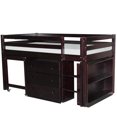 thumbnail image 1 of Lit Mezzanine Bas Simple Junior avec Bureau, Coffre et Bibliothèque, 1 of 4