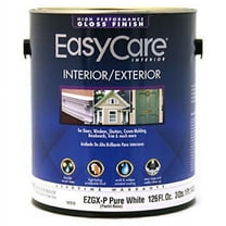 EasyCare EZGXP-GL Ultra Premium Interior/Exterior Paint, High Gloss Pastel Base, EZGX-P, Pure White, Gallon - Quantity 1