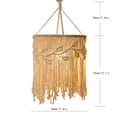 thumbnail image 7 of Dserhfy Boho Braided Lampshade Handmade Macrame Bohemian Lamp Shade Cotton Rope Hanging Lamp Shade for Bedroom Living Room Decor, 7 of 7