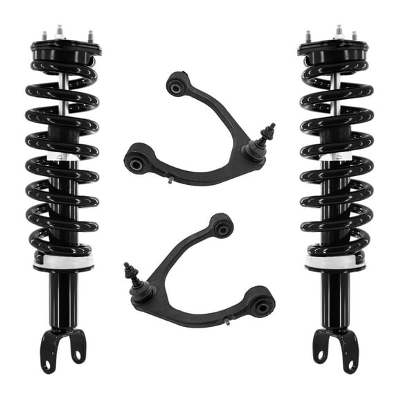 AutoShack Front Complete Strut & Coil Spring Front Upper Control Arms and Ball Joint with Bushings | Replacement for 2011-2018 Ram 1500 2019-2024 Ram 1500 Classic | 4-PC
