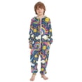 thumbnail image 2 of The Unicorns Pattern One Piece Pajamas Soft Jumpsuit Cozy Sleep and Play Romper Zipper and Pockets 4T, 2 of 8