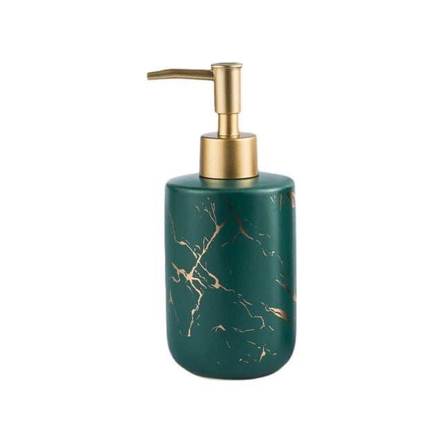 Dispensador de jabón de cerámica de lujo ligero for baño, gel de ducha, loción, botella de empuje