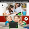 thumbnail image 6 of TECH CIRCLE Kids Friendly Case for Samsung Galaxy Tab A8 10.5-inch (2022) X200 X205 X207,Shockproof Rubber Rugged Protective Cover Kickstand Hybrid Hard Case,Black/Green, 6 of 7