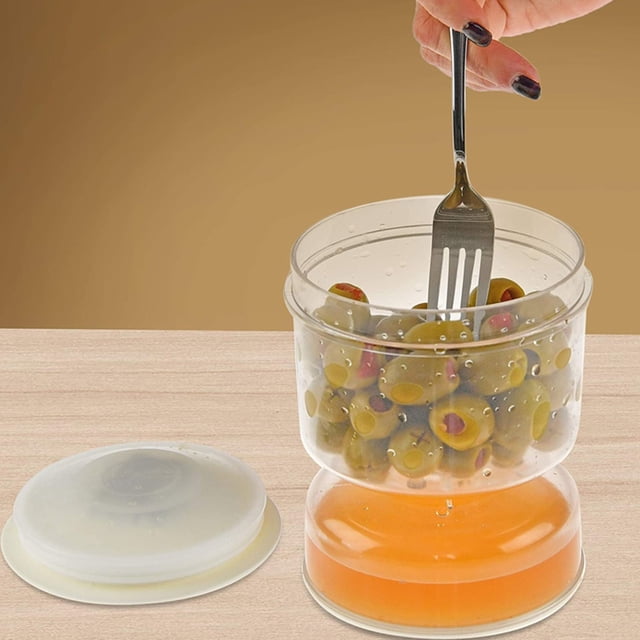 Tarro Para Encurtidos Dispensador Seco Y Húmedo Encurtidos Aceitunas Reloj De Arena Contenedor Para El Hogar Cocina Separador De Alimentos ANGGREK Otros