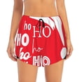 thumbnail image 4 of Lsque Saying Ho Ho Ho Printed Women's Running Shorts with Liner Pockets,Elastic Quick Dry Workout Athletic Gym Yoga Shorts,Womens High Waist Shorts-XX-Large, 4 of 9