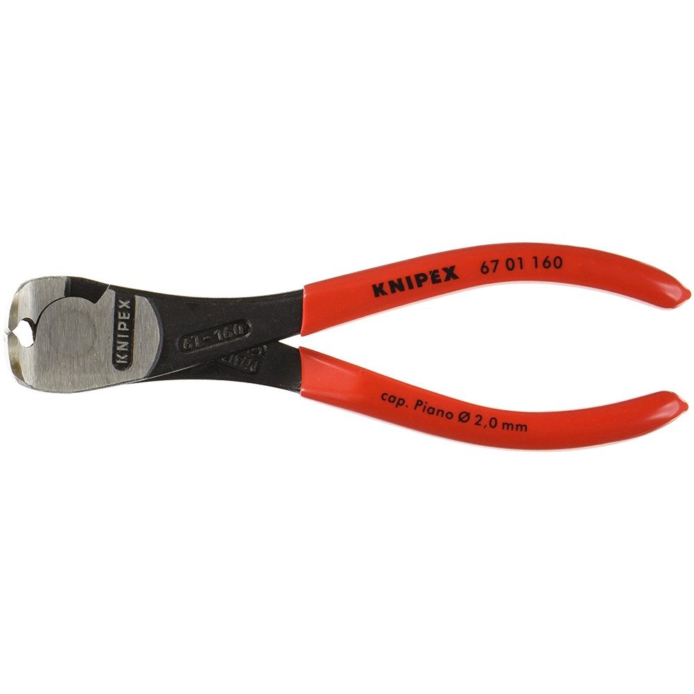 KNIPEX 67 01 160 High Leverage End Cutters, With cutting edges for soft, hard and piano wire By