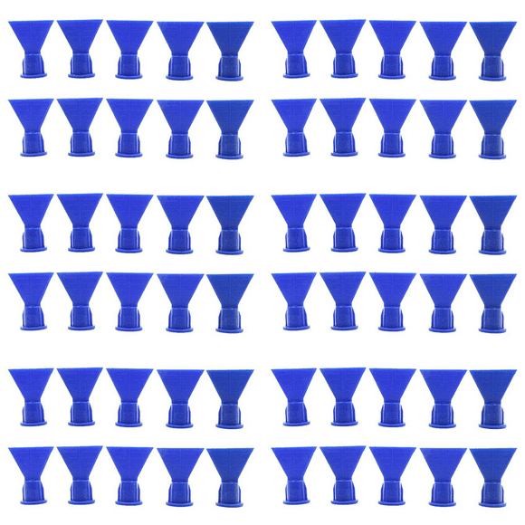 Wave Shape Silicon Cone for Caulking Spare Part Nozzle Tip for Sealant Dispenser Syringe Accessory 60Pcs