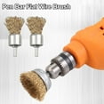 thumbnail image 4 of Soumake Wire Wheel Brush Rotary Tool Rustproof Corrosion Resistant Wide Application Reusable Easy to Install Coated Crimped Wire Brush, 4 of 5