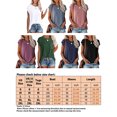 thumbnail image 4 of Fashnice Hauts d'Été pour Femmes Manches Courtes Col Rond T-shirt Ample Quotidien Chandail Blanc 2TG, 4 of 4