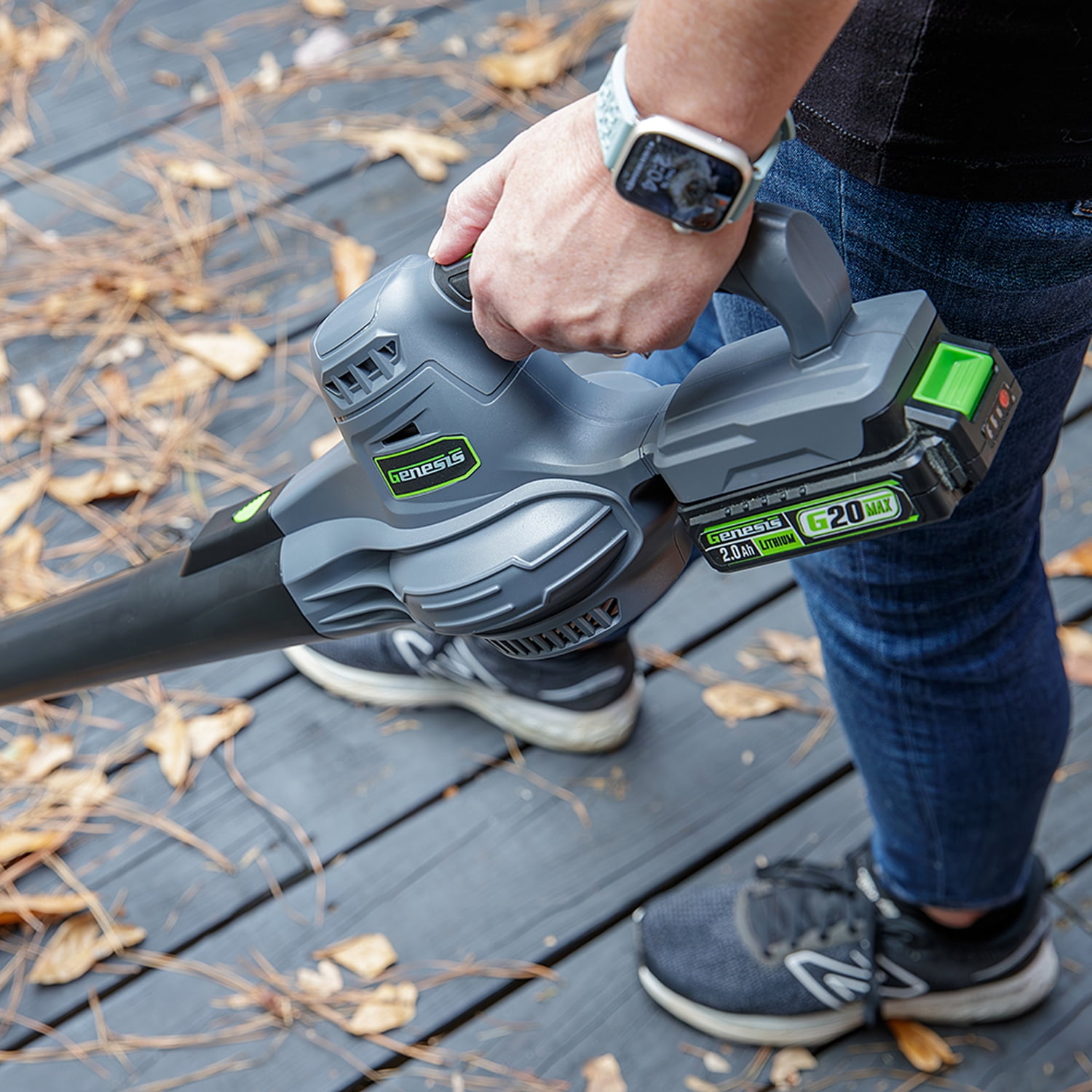 Genesis G20MAX 20V Cordless Leaf Blower with 2-Speed 2.0Ah Battery and Charger