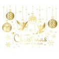 thumbnail image 2 of JWshufel Christmas Window Stickers for Glass Windows Diy Cling Decals with Reusable Pvc Material Suit for Festive Indoor Decorations Ornaments and Vacation Home Decor Gold, 2 of 2