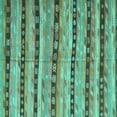 thumbnail image 1 of Ahgly Company Machine Washable Indoor Square Southwestern Turquoise Blue Country Area Rugs, 7' Square, 1 of 4