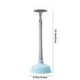 thumbnail image 3 of Heavy-Duty Rubber Toilet Plunger, 16.14-Inch Drain Unclogger Tool for Sinks, Bathtubs, Showers, and Pipes, Pink, Gray, or Blue - 1-Pack, 3 of 7