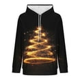 thumbnail image 5 of Hoodies for Women Christmas Pullover Sweatshirts Casual Long Sleeve Drawstring Hooded Tops with Pocket Holiday Cozy Fall Tunic Top, 5 of 5