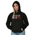 thumbnail image 3 of 1984 Presidential Election Political Unisex Plus Fleece Graphic Hoodie Brisco Brands 3X, 3 of 5