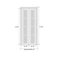 thumbnail image 6 of Sliding Closet Bi-fold Doors 48 x 80 inches | Planum 0012 Concrete with Frosted Glass | Sturdy Tracks Moldings Trims Hardware Set | Wood Solid Bedroom Wardrobe Doors, 6 of 6