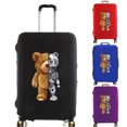 thumbnail image 2 of Luggage Cover Suitcase Protector Robot Bear Pattern Thicken Elasticity Dust Cover Anti-Scratch Protective Set 18-32 Inch Trolley black L, 2 of 6