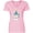 Classic Pink, variant on Inktastic Cute Christmas Snowman in Blue Hat and Scarf Women's V-Neck T-Shirt