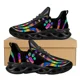thumbnail image 1 of Zapatillas de deporte para mujer, con estampado de patas de perro de colores, punta redonda, informales, planas, para caminar, primavera y otoño, 1 of 6