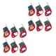 thumbnail image 2 of Red Christmas Gift Sock with Premium Fabric for Decoration and Small Presents 12 Pieces, 2 of 5