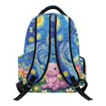 thumbnail image 2 of Xixirimido Axolotl Starry Night Floral Print 17inch Backpack for Kids Multi-pocket School Bag for Girls Large Capacity Bookbag for Preschool Kindergarten Elementary Students, 2 of 8